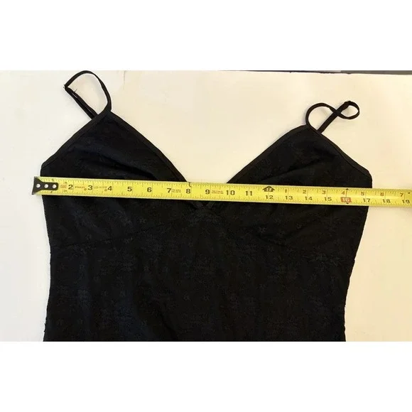 12th Tribe Dress Womens Medium Mini with Maxi Lace Overlay Whimsygoth‎ Boho NEW - Picture 8 of 8